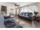 Inviting living room featuring hardwood floors, neutral paint, and plenty of natural light at 4070 Lauada Dr, Douglasville, GA 30135
