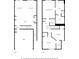 Floor plans showing first and second floors featuring bedrooms, baths, laundry and walk-in closet at 241 Irwell Path, Lawrenceville, GA 30044