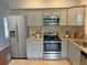 Modern kitchen with stainless steel appliances, granite countertops, and ample cabinet space at 490 Rockwell Sw St, Atlanta, GA 30310