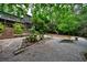 Expansive backyard with stone steps, zen garden, and a lush, green setting at 5120 Jett Forest Trl, Atlanta, GA 30327