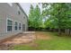 Backyard featuring a concrete patio and wooden fence at 589 Arbor Ridge Dr, Stone Mountain, GA 30087