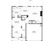 Detailed first-floor floor plan showcasing the kitchen, dining, living, and garage layout at 589 Arbor Ridge Dr, Stone Mountain, GA 30087