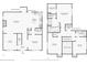 A detailed floor plan showcasing the layout of the home's first and second floors at 3800 Market Walk, Clarkston, GA 30021