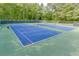 Community tennis courts with blue surface for active recreation at 900 Meadowsong Cir, Lawrenceville, GA 30043