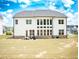 The back exterior of this new construction home features large windows and well-maintained backyard at 3790 Andover St, Cumming, GA 30028