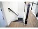 Staircase with hardwood steps and stylish banisters at 3790 Andover St, Cumming, GA 30028