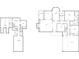 Floor plan showcasing the layout of the home's living spaces and bedrooms at 5755 Hendrix Rd, Cumming, GA 30040
