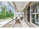 Relaxing covered balcony with outdoor seating at 5075 Briarstone Ridge Way, Alpharetta, GA 30022