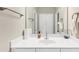 Bathroom with a white vanity and modern fixtures at 5075 Briarstone Ridge Way, Alpharetta, GA 30022