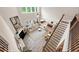 High-angle view of the open-concept living room, dining room, and kitchen at 5075 Briarstone Ridge Way, Alpharetta, GA 30022