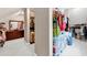 Well-organized walk-in closet with dresser, open shelves, and plentiful storage solutions at 5075 Briarstone Ridge Way, Alpharetta, GA 30022