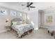 This bedroom boasts hardwood floors, lots of natural light and modern fixtures at 2109 Rugby Ave, Atlanta, GA 30337