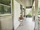 Welcoming front porch with brick facade, potted flowers, and stylish lighting at 2413 Hunting Valley Dr, Decatur, GA 30033