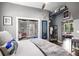 Bedroom boasts hardwood flooring and modern accents, plus an open closet and an ensuite bathroom at 791 Wylie Se St # 709, Atlanta, GA 30316