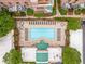 Aerial view of a pristine pool with lounge chairs, greenery, and well-maintained landscaping at 791 Wylie Se St # 709, Atlanta, GA 30316