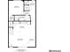 Detailed floor plan featuring a kitchen, bathroom, bedroom, living room, laundry, and pantry layout at 1661 La France Ne St # 221, Atlanta, GA 30307