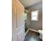 Bathroom featuring glass-enclosed shower and gray paint at 43 Wickford Way, Villa Rica, GA 30180