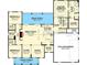 Detailed floor plan showcasing bedroom, kitchen, and garage layouts at 43 Wickford Way, Villa Rica, GA 30180