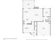 Detailed floor plan of the first level, showing kitchen, dining room, living room, and garage layout at 338 Santa Anita Ave, Woodstock, GA 30189