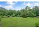 Expansive backyard lawn area surrounded by lush trees and greenery, providing a serene outdoor space at 3788 Chattahoochee Summit Se Dr # 22, Atlanta, GA 30339