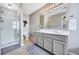 Neutral bathroom with walk-in shower and large vanity at 3788 Chattahoochee Summit Se Dr # 22, Atlanta, GA 30339