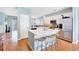 Beautiful kitchen with an island and barstool seating and stainless steel appliances at 3788 Chattahoochee Summit Se Dr # 22, Atlanta, GA 30339