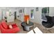 Cozy living room with wood floors, natural light, and access to the kitchen area at 507 Karen Ln, Woodstock, GA 30188