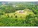 Expansive estate nestled in lush greenery, featuring a grand home with a winding driveway at 1101 N Flat Rock Rd, Douglasville, GA 30134