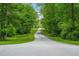 A long driveway winds through lush green trees, creating a private and scenic entrance to the property at 1101 N Flat Rock Rd, Douglasville, GA 30134