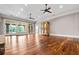 Bright living room featuring hardwood floors, natural light, and ample space for entertaining and relaxation at 1101 N Flat Rock Rd, Douglasville, GA 30134