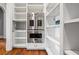 Pantry features stainless steel oven and ample shelving for organized storage at 1101 N Flat Rock Rd, Douglasville, GA 30134