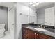 Bathroom featuring a bathtub, shower and granite countertop at 1502 River Green Nw Dr # 1502, Atlanta, GA 30327