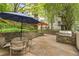 Relax in this outdoor area with seating, a grill, and stonework accents at 1502 River Green Nw Dr # 1502, Atlanta, GA 30327
