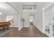 Bright foyer featuring hardwood floors, archway, soaring ceilings and a view of the upper landing and formal areas at 319 Parkside Meadow Dr, Marietta, GA 30064