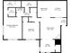 Detailed floor plan showcasing the layout of the home, including dimensions and room names at 605 Parkaire Xing, Marietta, GA 30068