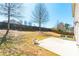 Backyard features an outdoor patio space, shade trees, and natural backdrop at 335 Roberts Run Cv, Suwanee, GA 30024