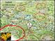 A visitor map of the walking trails and gardens found in Ball Ground, Georgia at 4125 Sierra Vista Cir, Cumming, GA 30040