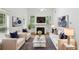 Bright living room featuring modern decor, a fireplace, and large windows providing ample natural light at 655 Mead Se St # 58, Atlanta, GA 30312