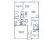 Layout of the residence showing 3 bedrooms, 2 bathrooms, kitchen, garage, and dining area at 2010 Vidalia Ct, Dacula, GA 30019