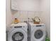 Convenient laundry area featuring modern appliances and stylish decor at 2010 Vidalia Ct, Dacula, GA 30019