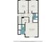 Second floor plan showing the layout of the bedrooms, bathrooms, and walk-in closet at 7324 Bridlewood Ct, Jonesboro, GA 30236