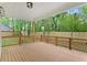 Inviting wood deck with a view of the green backyard, perfect for outdoor relaxation and entertaining at 1576 Hawthorne Se Ave, Smyrna, GA 30080