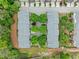 Aerial view of townhome community featuring mature landscaping and well-maintained exteriors at 3231 Chutney Ct, Avondale Estates, GA 30002