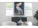 Artwork of a pelican in the home office at 88 Cleveland Unit B Se St, Atlanta, GA 30316