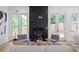 Living room featuring a marble fireplace, French doors, and comfortable seating at 88 Cleveland Unit B Se St, Atlanta, GA 30316