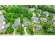 An aerial view of a landscaped neighborhood with mature trees and well-maintained homes at 3689 Spring Hill Se Rd, Smyrna, GA 30080