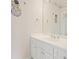 Charming bathroom vanity features a spacious countertop, ample cabinet space and fun wall decor at 3689 Spring Hill Se Rd, Smyrna, GA 30080
