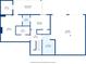 Floorplan shows layout of finished basement including extra room, garage, laundry room, and covered patio at 3783 Ardsley Ct, Marietta, GA 30062