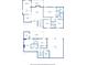 Floorplan of first and second floors including kitchen, living room, primary bedroom, basement, and laundry at 3783 Ardsley Ct, Marietta, GA 30062
