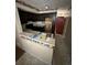 The kitchen features dark cabinets and a breakfast bar area with room for stools at 102 Governors Dr, Forest Park, GA 30297